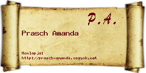Prasch Amanda névjegykártya
